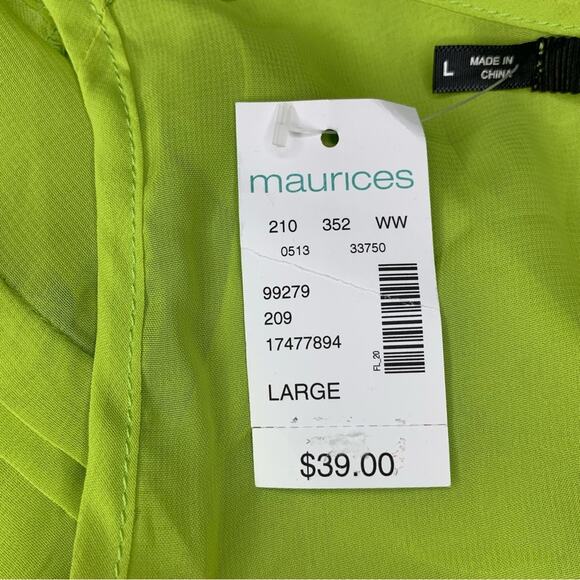 Maurices NWT Dress Sleeveless Pullover Full Lining Lime Green Size L - Picture 13 of 16